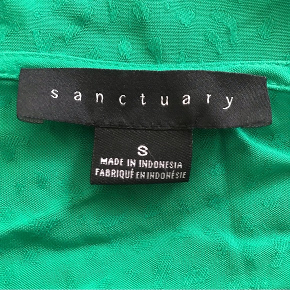 Sanctuary Dani One Shoulder Wrap Top Emerald, S - Picture 7 of 8